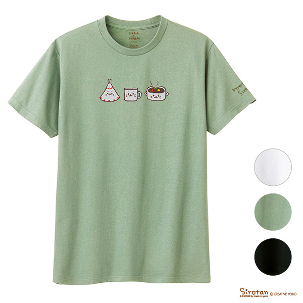 しろたんギミックデザイン刺繍プリントTシャツ